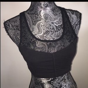 VINTAGE 70’S JAQUEZ MORET BLACK WORKOUT TOP M